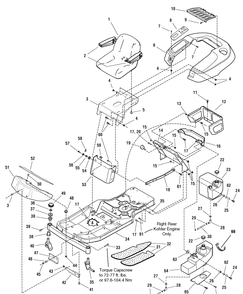 Frame, Body And Seat Group Diagram and Parts List for 2690520 (107277721 - ZTS 7500)(2005) Briggs and Stratton Lawn Tractor Accessories
